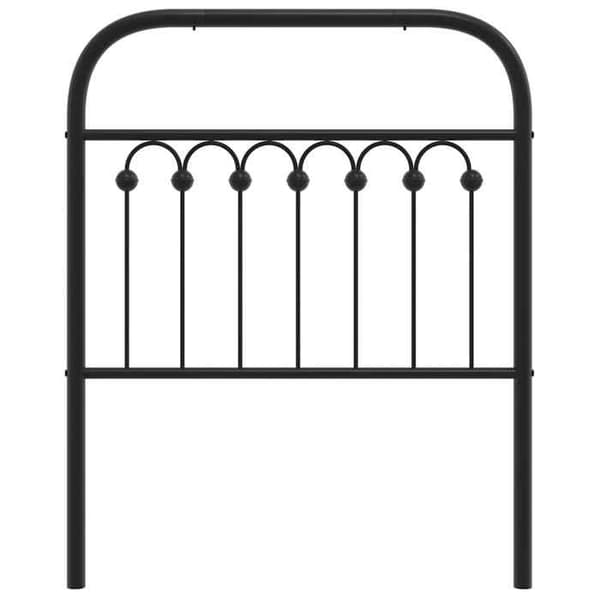 Hovedgærde - EKSKLUSIV HUS - Klassisk - sort metal - 75 cm - robuste ben Svart