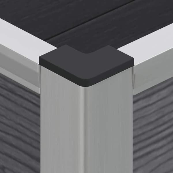 Höjd växtlåda - EXKLUSIV HEM - Unik - Grå - 50 x 30 x 22 cm - WPC & aluminium Grå