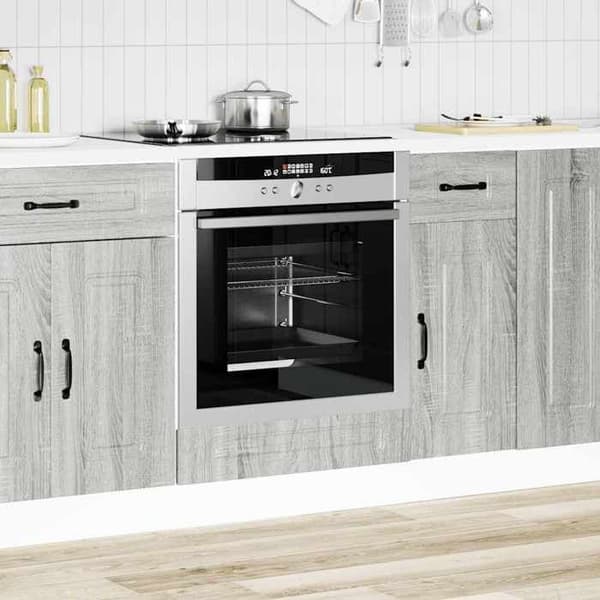 Maison Exclusive - Kalmar ovnskab sonoma grå ingeniørtræ Sonoma grå