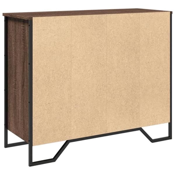 Maison Exclusive - Buffé ek brun 91x35,5x74,5 cm ingenjörsträ