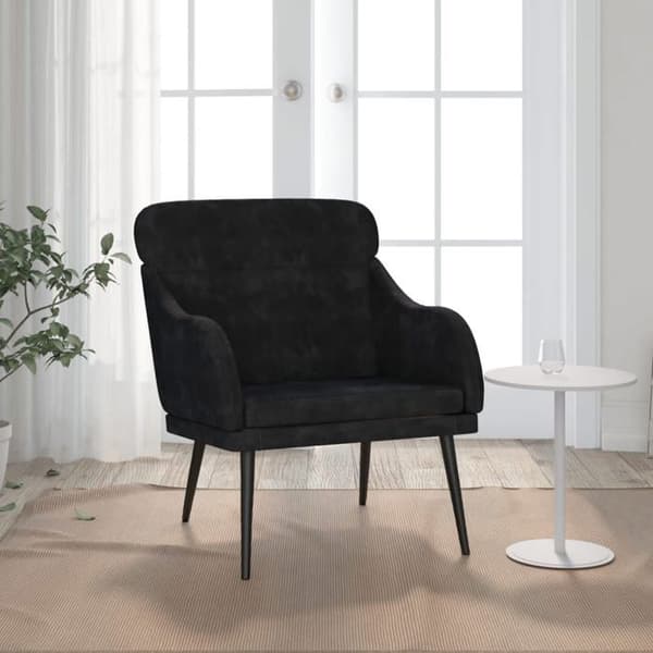 Maison Exclusive - Musta nojatuoli 63x76x80 cm sametti