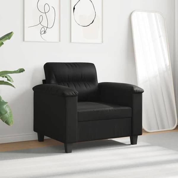 Maison Exclusive - Sort sofa stol 60 cm mikrofiber stof