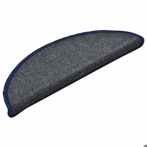 Maison Exclusive - Trappe tæppe 30 stykker 56 x 17 x 3 cm Mørkegrå og blå Halvmåne