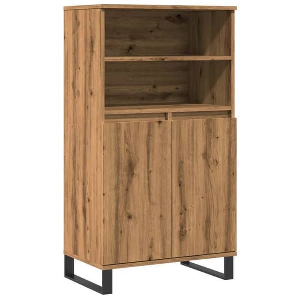 Maison Exclusive - Høj buffet i egetræ, håndlavet 60x36x110 cm, ingeniørtræ