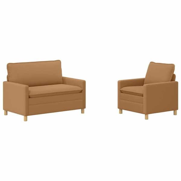 Maison Exclusive - Set med 2 soffor Beige Tyg