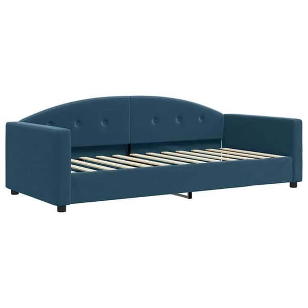 Maison Exclusive - Sängsoffa utan madrass blå 90x200 cm sammet blå
