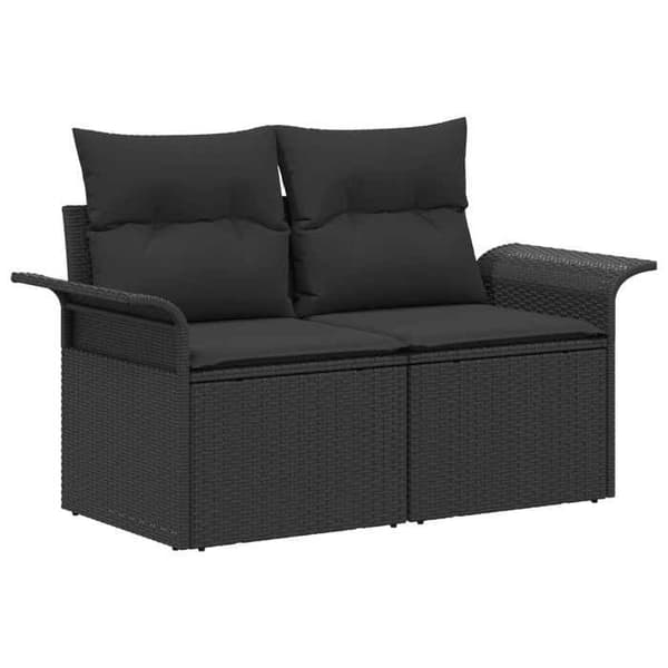 Maison Exclusive - 6 kpl sohvasetti 4-paikkainen Musta