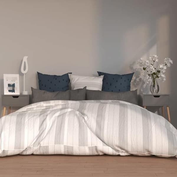 Maison Exclusive - Sengeborde 2 stk Grå 40x40x56 cm Ingeniørtræ Grå