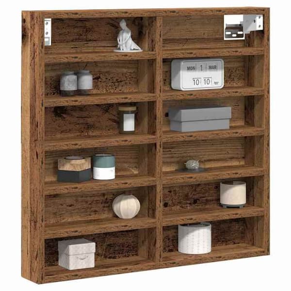 Maison Exclusive - Vitrinskåp Väggmontering Gammalt Trä 60 x 8,5 x 58 cm