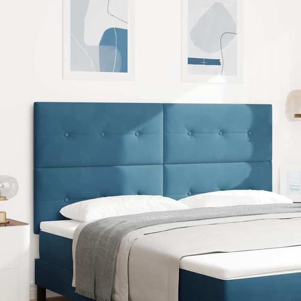 Maison Exclusive - Mörkblå sänggavel 180 cm Sammet