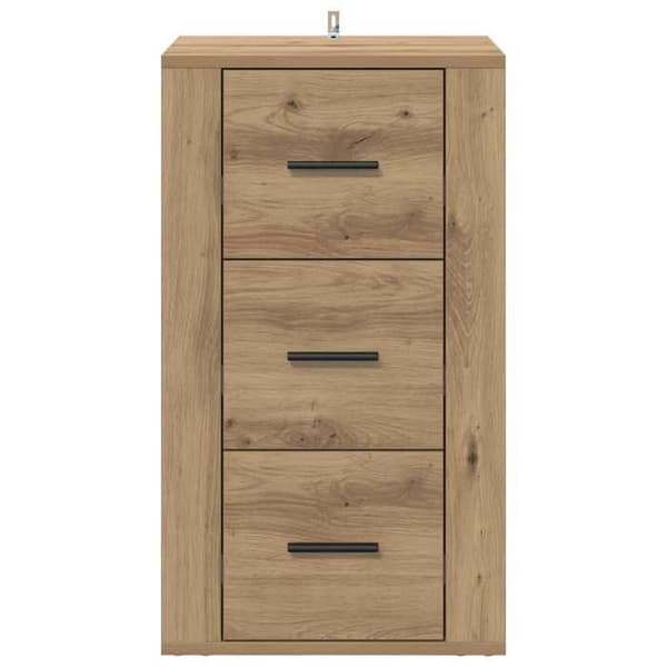 Maison Exclusive - Buffet i egetræ, håndlavet 40 x 33 x 70 cm, ingeniørtræ