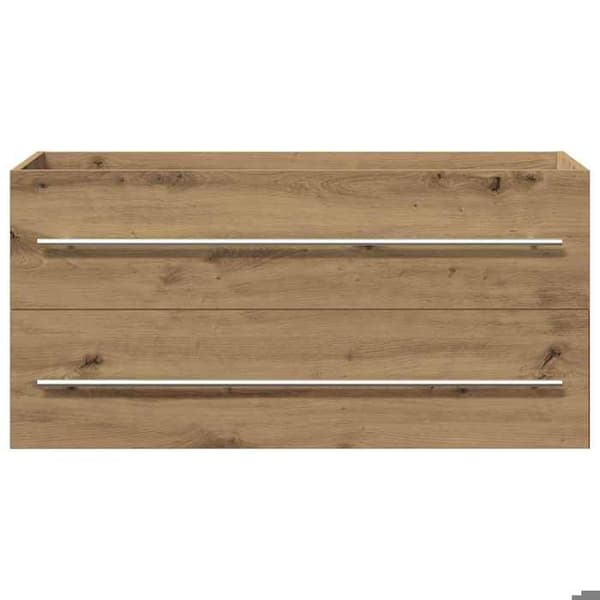 Maison Exclusive - Badeværelsesmøbel under vask i massivt egetræ 100 x 38,5 x 48 cm ingeniørtræ