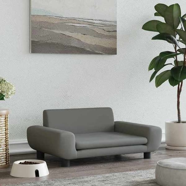Maison Exclusive - Mörkgrå hundsäng 70x45x33 cm sammet mörkgrå