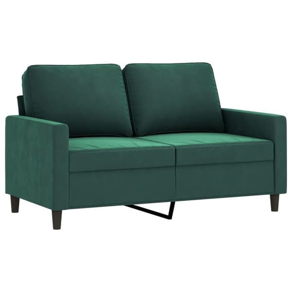 Maison Exclusive - Sæt af 4 sofaer med mørkegrønne velourpuder