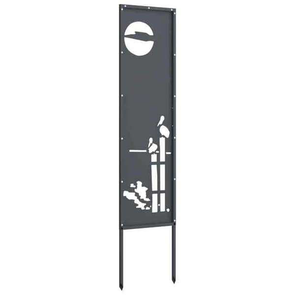 Sekretessskärm - EXKLUSIV HEM - Rektangulär - Antracit - Matt stål - 32 x 140 cm antracit