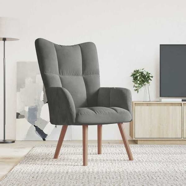 Maison Exclusive - Mørkegrå Velour Relax stol