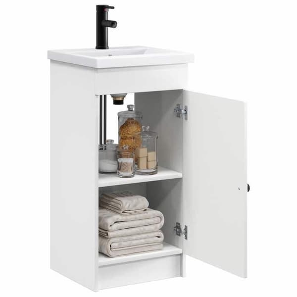 Maison Exclusive - Badeværelsesmøbel med hvid vask 42 x 40 x 84,5 cm