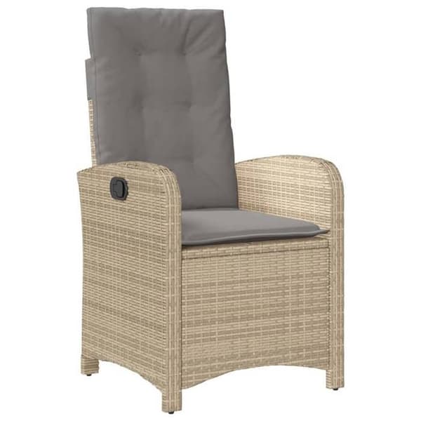 Maison Exclusive - Puutarhakalustesarja tyynyillä 7 kpl beige sekoitettu rottinki