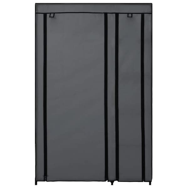Maison Exclusive - Fällbar garderob Grå 110x45x175 cm Tyg Grå