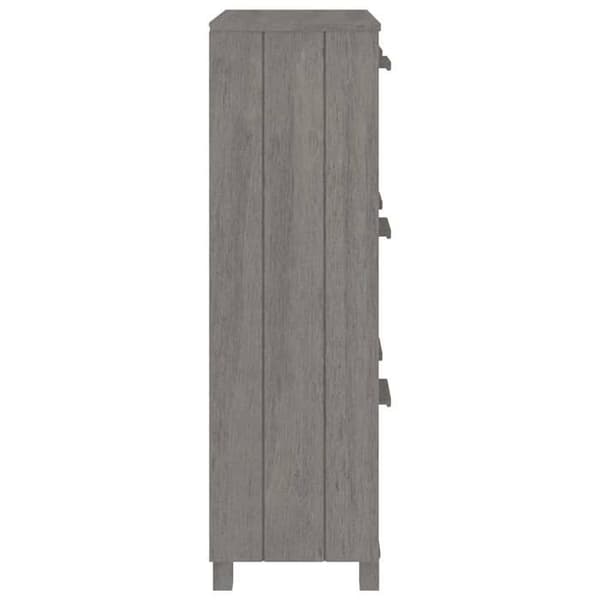 Maison Exclusive - Kenkäkaappi HAMAR Vaaleanharmaa 59,5x35x117 cm Massiivipuu Ljusgrått