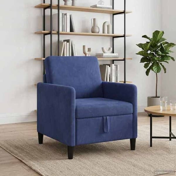 Maison Exclusive - Sofa med opbevaring Blå politistørrelse 72 x 78 x 87 cm Polyester