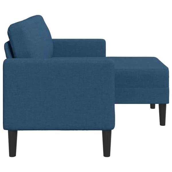 Maison Exclusive - 2-sits soffa med L-formad divan i blått 125 cm tyg