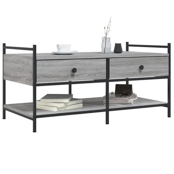 Maison Exclusive - Soffbord sonoma grå 99x50x50 cm ingenjörsträ