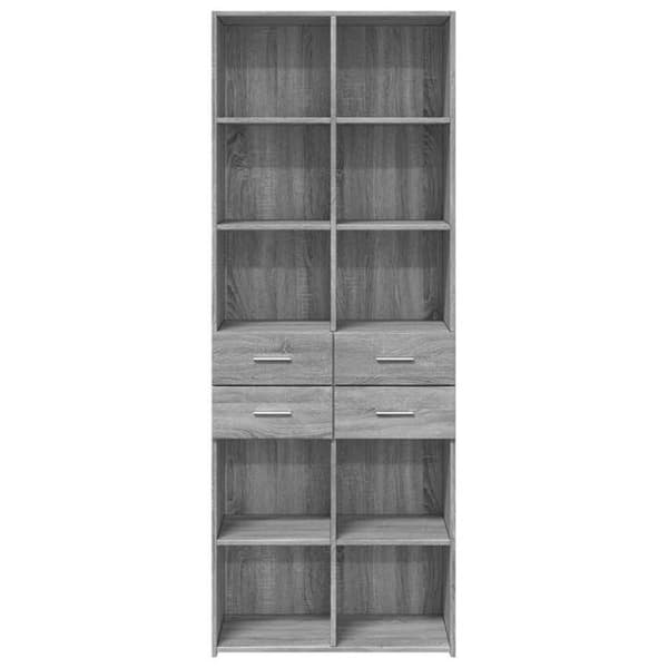 Maison Exclusive - Buffé hög sonoma grå 70x42,5x185 cm ingenjörsträ