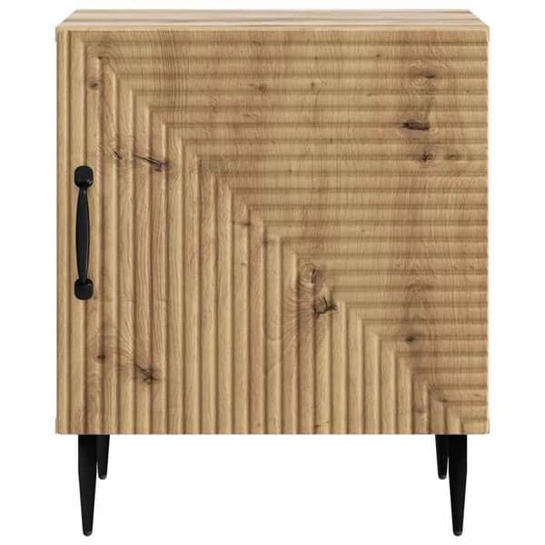 Maison Exclusive - Natbord i håndlavet egetræ 43 x 34,5 x 50 cm Ek