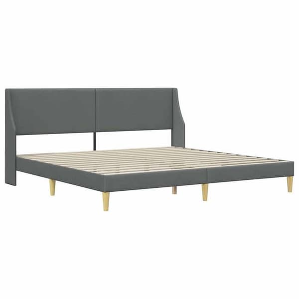 Maison Exclusive - Sängram med madrass Mörkgrå 180 x 200 cm Polyester