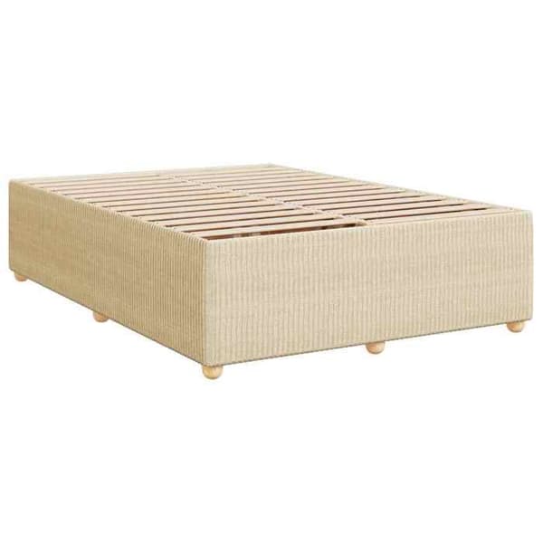 Maison Exclusive - Boxspring seng med madras Creme 140 x 200 cm Stof