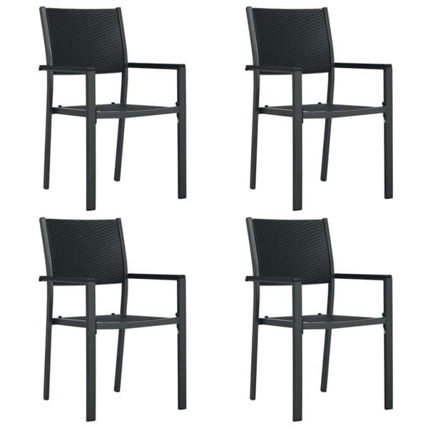 Maison Exclusive - Have spisebordssæt 5 stk Sort