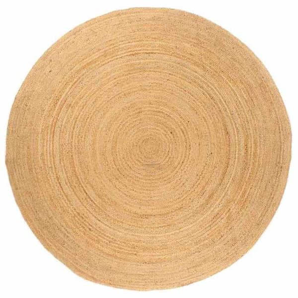Maison Exclusive - Flätad jute matta 210 cm Rund