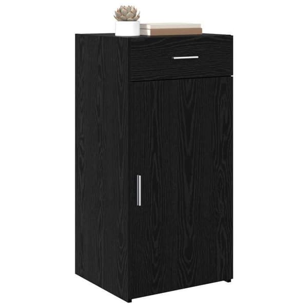 Maison Exclusive - Buffet Sort egetræ 45 x 42,5 x 93 cm Ingeniørtræ svart ek
