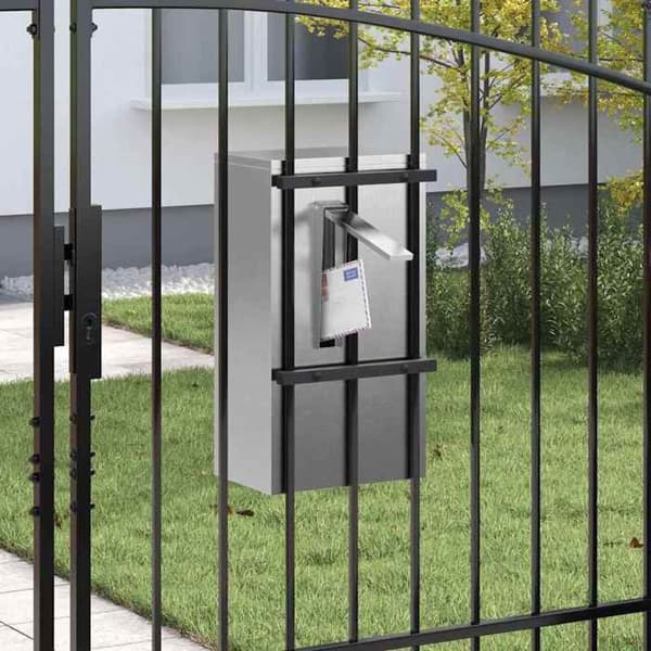 Maison Exclusive - sølvfarvet postkasse 30 x 20 x 55 cm rustfrit stål Silver