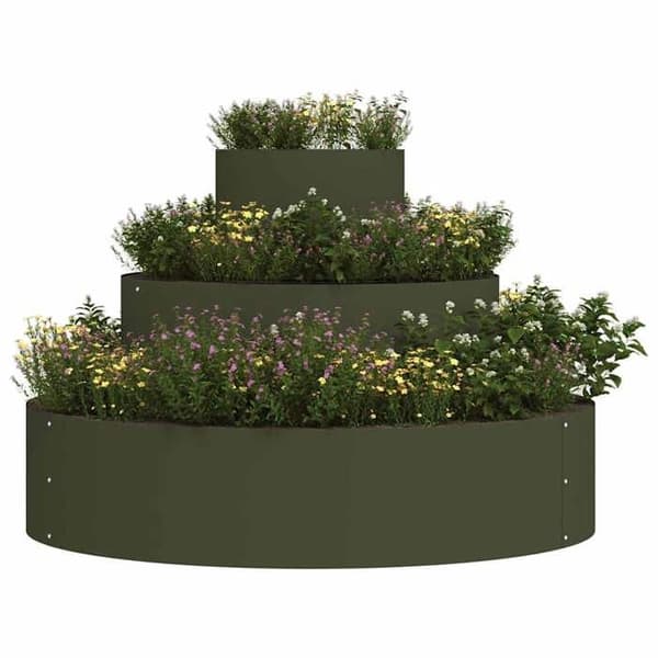 Maison Exclusive - Oliivinvihreä puutarhakori 90 x 90 x 20 cm