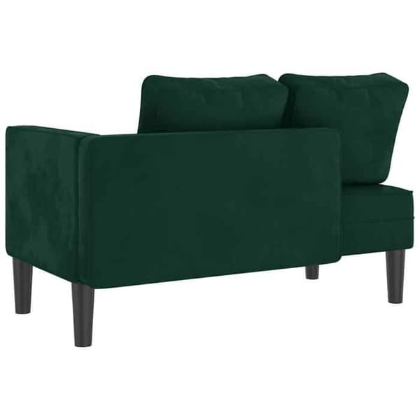 Maison Exclusive - Lang stol med mørkegrønne velourpuder