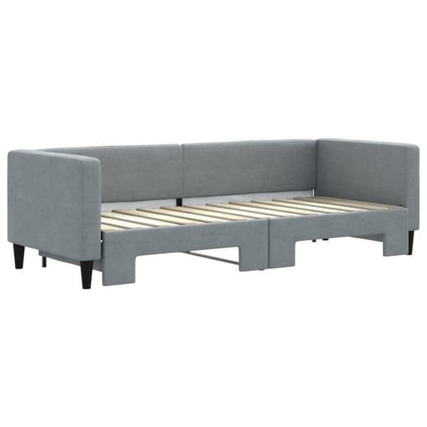 Maison Exclusive - Sovesofa med udtræk uden madras lys grå 80x200 cm