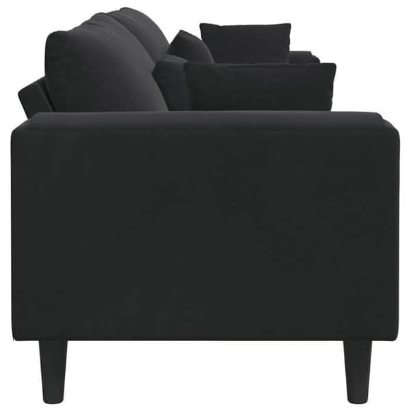 Maison Exclusive - Svart Soffa 250 x 77 x 76 cm Sammet Svart