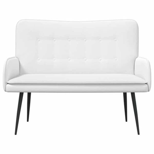 Maison Exclusive - Soffa 2 platser Vit 115 x 61 x 87 cm Tyg