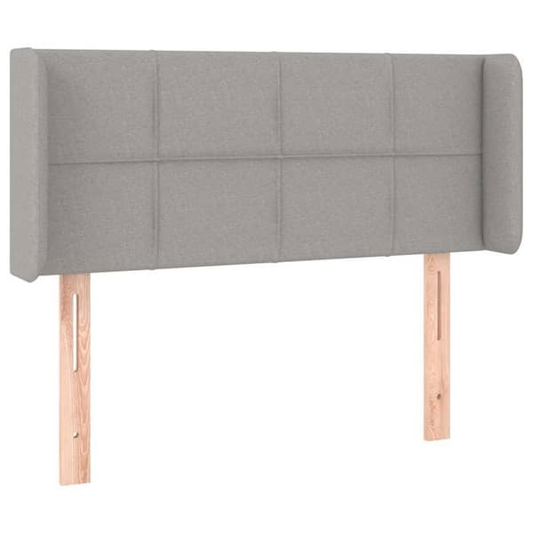Maison Exclusive - Päätylevy korvilla Vaaleanharmaa 93x16x78/88 cm Kangas ljusgrått