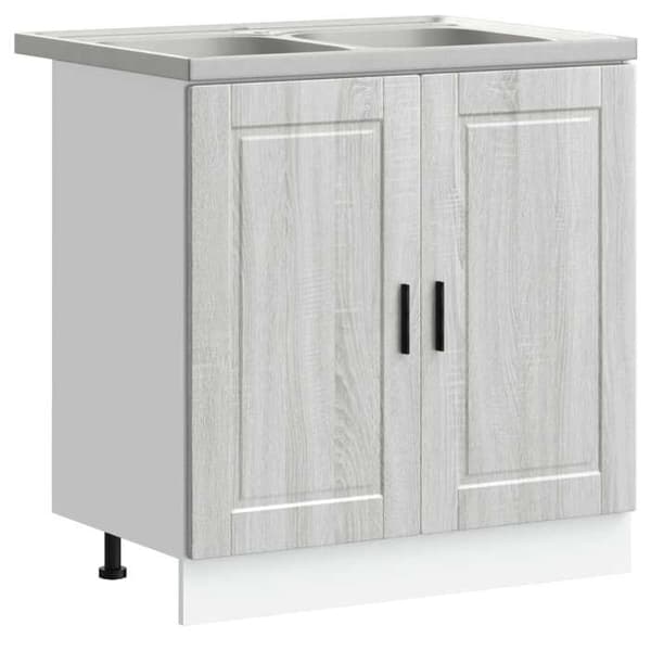 Maison Exclusive - Underskåp Porto 2 delar Grå 80 x 46 x 81,5 cm