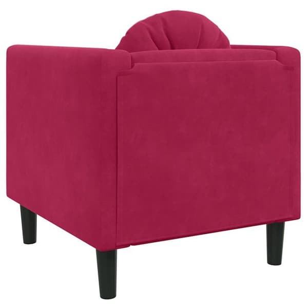 Maison Exclusive - Stol med bordeaux rød velourpude