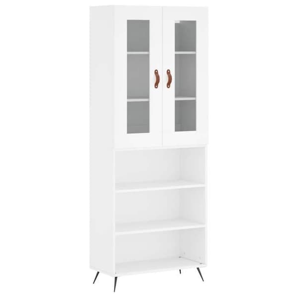 Maison Exclusive - Buffé hög Vit 69,5x34x180 cm Ingenjörsträ
