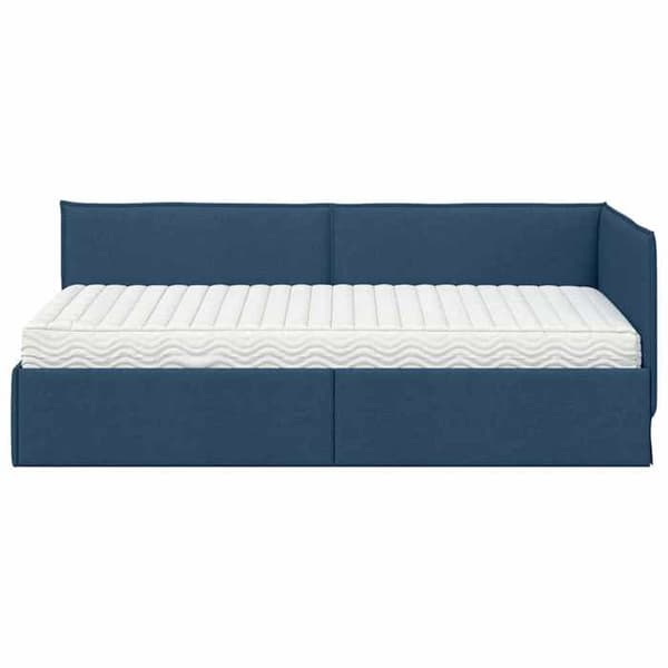 Maison Exclusive - Hörnsängram med madrass 2 pc Blå 90 x 200 cm Sammet