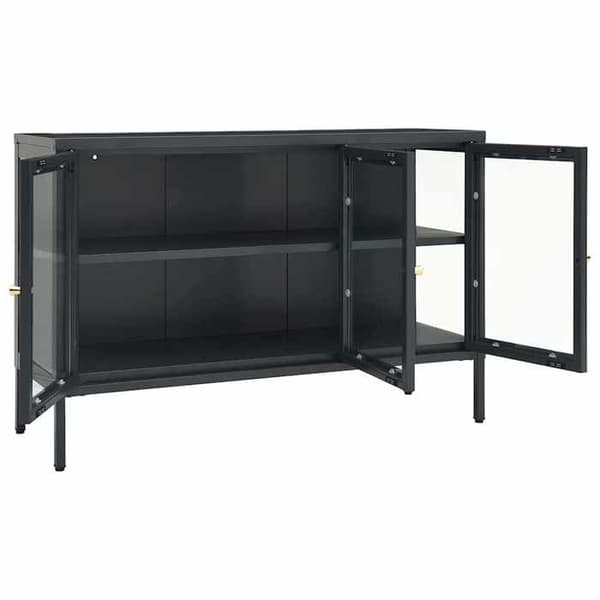 Maison Exclusive - Buffé Anthracite 105x35x70 cm Stål och glas
