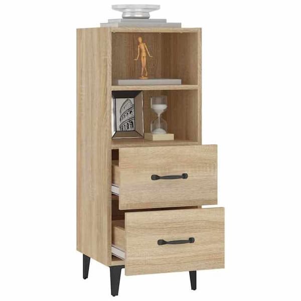 Maison Exclusive - Buffé Ek sonoma 34,5x34x90 cm Ingenjörsträ