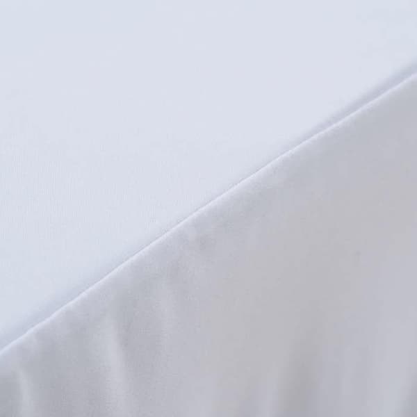 Maison Exclusive - Elastiska bordsdukar med kjol 2 st 243x76x74cm Vit