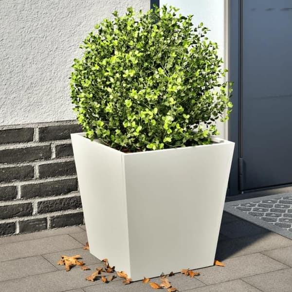 Maison Exclusive - Blomkrukor 2 st vit 40x40x40 cm stål