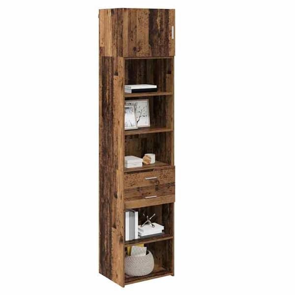 Buffé hög - EXKLUSIVT HUS - 50 x 42,5 x 225 cm - Kompositträ - Väggmontering - Nutida brun
